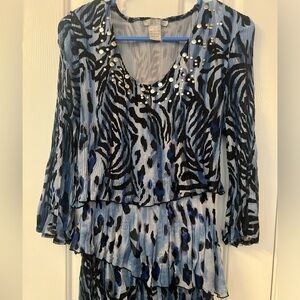 Alberto Makali Black and Blue layered top